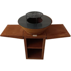 Purline - Barbecue con piastra rotonda, grill e supporto EFP57CO