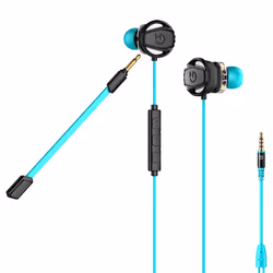 Hiditec Taiko Auricolare Cablato In-ear Gaming Nero, Turchese - Vista aggiuntiva 3