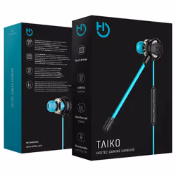 Hiditec Taiko Auricolare Cablato In-ear Gaming Nero, Turchese - Vista aggiuntiva 6