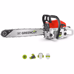 Con la motosega a benzina GS620X è possibile eseguire tutti i tipi di lavori di potatura sui rami degli alberi o qualsiasi al ...