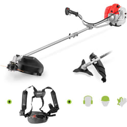 Greencut - Decespugliatore con motore a benzina 2 tempi 65cc 4.9cv, 2 accessori per il taglio, manubrio a doppia impugnatura, regolatore di potenza,