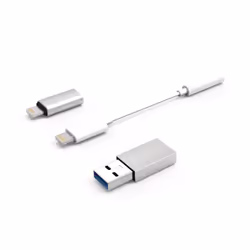 CoolBox COO-CKIT-APPL adattatore per inversione del genere dei cavi 3.5 mm Lightning Bianco - Vista aggiuntiva 2