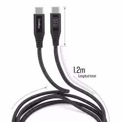 CoolBox COO-CAB-UC-60W Cavo USB USB-C USB 3.2 Gen 2 1,2 m Nero, Argento - Vista aggiuntiva 3