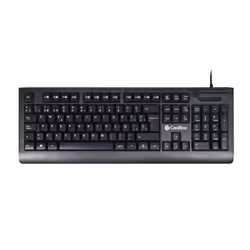 CoolBox COO-TEC04DNI, Full-size (100%), Cablato, USB, Interruttore a chiave a membrana, QWERTY, Nero