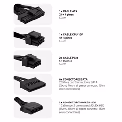 CoolBox Powerline III 850 alimentatore per computer 850 W 20+4 pin ATX ATX Nero - Vista aggiuntiva 4