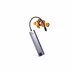 CoolBox COO-DOCK-01, Cablato, USB 3.2 Gen 1 (3.1 Gen 1) Type-C, Grigio, MicroSD (TransFlash), SD, Alluminio, 38 mm