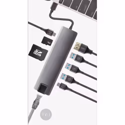CoolBox COO-DOCK-01 replicatore di porte e docking station per laptop Cablato USB 3.2 Gen 1 (3.1 Gen 1) Type-C Grigio