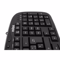 Nilox TECLADO MULTIMEDIA USB ESPANOL tastiera Mouse incluso Universale QWERTY Spagnolo Nero - Vista aggiuntiva 3