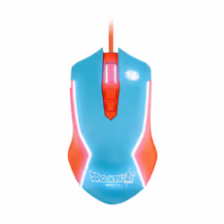 FR-TEC Dragon Ball Super, Mano destra, USB tipo A, 8000 DPI, Blu, Arancione