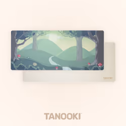 TANOOKI TNK4002 tappetino per mouse Tappetino per mouse per gioco da computer Crema, Verde, Pino
