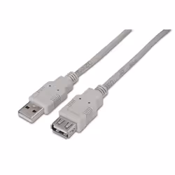 AISENS A101-0012, 1 m, USB A, USB A, USB 2.0, Beige