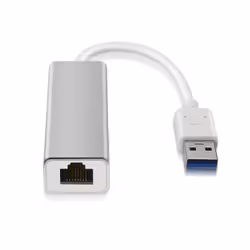 AISENS A106-0049, RJ-45, USB 2.0 Type-A, 0,15 m, Argento, Bianco