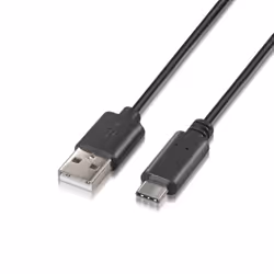 AISENS A107-0052, 2 m, USB A, USB C, USB 2.0, Nero