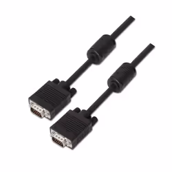 AISENS A113-0077, 25 m, VGA (D-Sub), VGA (D-Sub), Maschio, Maschio, Nero