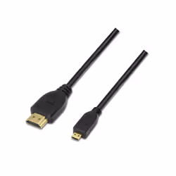 AISENS A119-0116, 0,8 m, HDMI tipo A (Standard), HDMI tipo D (Micro), Compatibilità 3D, 10,2 Gbit/s, Nero