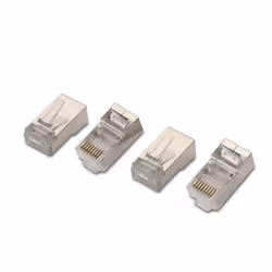 AISENS A138-0293, RJ-45, Acciaio inox, Trasparente, Cat5e, F/UTP (FTP), RoHS, 10 pz