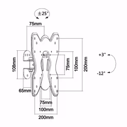AISENS WT42TS-005 Supporto TV a parete 106,7 cm (42") Nero - Vista aggiuntiva 5