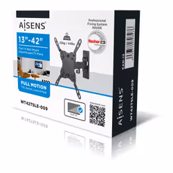 AISENS WT42TSLE-009 Supporto TV a parete 42" Nero - Vista aggiuntiva 7