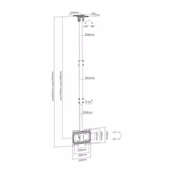 AISENS CT43TSE-053 Supporto per display espositivi 43" Nero - Vista aggiuntiva 8