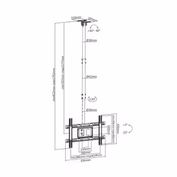 AISENS CT80TSE-075 Supporto TV a parete 2,03 m (80") Nero - Vista aggiuntiva 6