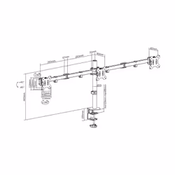 AISENS DT27TSR-061 Supporti a parete per TV 27" Scrivania Nero - Vista aggiuntiva 6