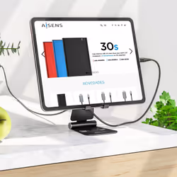 AISENS MS2PXL-096 supporto per personal communication Supporto passivo Tablet/UMPC Nero - Vista aggiuntiva 4