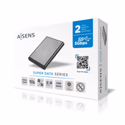 AISENS ASE-2525GR contenitore di unità di archiviazione Box esterno HDD/SSD Grigio 2.5" - Vista aggiuntiva 4