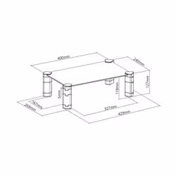 AISENS MR01C-109 Supporti a parete per TV 32" Scrivania Nero - Vista aggiuntiva 5