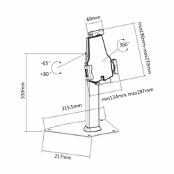 AISENS MS1P03-113 supporto antifurto per tablet Nero, Argento - Vista aggiuntiva 5