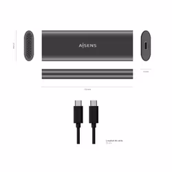AISENS ASM2-015GR contenitore di unità di archiviazione Box esterno SSD Grigio M.2 - Vista aggiuntiva 5