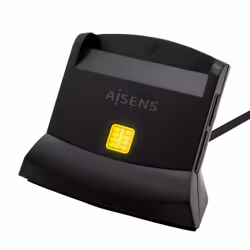 AISENS ASCR-SN04CSD-BK, Lettore di controllo accessi USB, lettore chip/card d'accesso