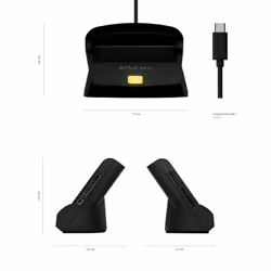 AISENS ASCR-SN04CSD-BK lettore di controllo di accesso Lettore di controllo accessi USB Nero - Vista aggiuntiva 4
