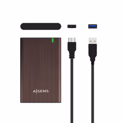 AISENS ASE-2525BWN contenitore di unità di archiviazione Custodia per Disco Rigido (HDD) Marrone 2.5" - Vista aggiuntiva 5