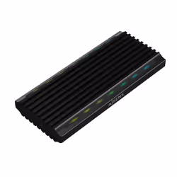 AISENS ASM2-RGB012B, Box esterno SSD, M.2, SATA, 10 Gbit/s, Collegamento del dispositivo USB, Nero