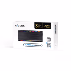AISENS ASM2-RGB012B contenitore di unità di archiviazione Box esterno SSD Nero M.2 - Vista aggiuntiva 7