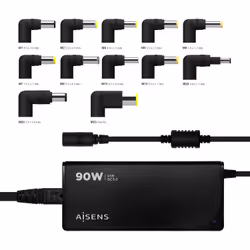 AISENS ASLC-90WAUTO-BK adattatore e invertitore Interno 90 W Nero - Vista aggiuntiva 5