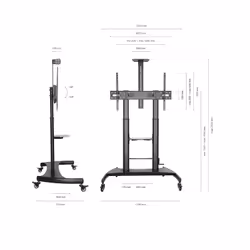 AISENS FT100TE-123 Supporto per display espositivi 2,54 m (100") Nero - Vista aggiuntiva 5