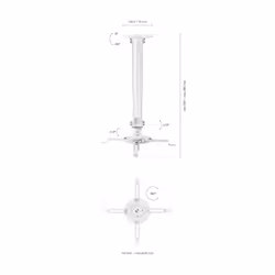 AISENS CP04TSRE-133 supporto per proiettore Soffitto Bianco - Vista aggiuntiva 5
