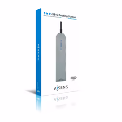 AISENS ASUC-5P003-GR replicatore di porte e docking station per laptop Cablato USB 3.2 Gen 1 (3.1 Gen 1) Type-C Grigio - Vista aggiuntiva 5