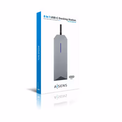 AISENS ASUC-8P004-GR replicatore di porte e docking station per laptop Cablato USB 3.2 Gen 1 (3.1 Gen 1) Type-C Grigio - Vista aggiuntiva 6