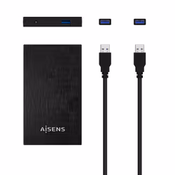 AISENS ASE-2523B contenitore di unità di archiviazione Custodia per Disco Rigido (HDD) Nero 2.5" - Vista aggiuntiva 4