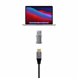 AISENS A108-0655 adattatore per inversione del genere dei cavi USB C USB A Grigio - Vista aggiuntiva 4
