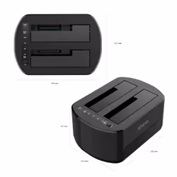 AISENS ASDS-D03B docking station per unità di archiviazione USB 3.2 Gen 1 (3.1 Gen 1) Type-B Nero - Vista aggiuntiva 4