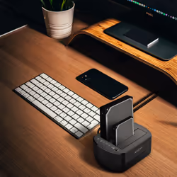 AISENS ASDS-D03B docking station per unità di archiviazione USB 3.2 Gen 1 (3.1 Gen 1) Type-B Nero - Vista aggiuntiva 6