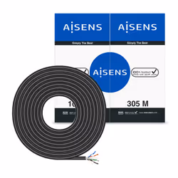 AISENS A135-0674 cavo di rete Nero 305 m Cat6 F/UTP (FTP)