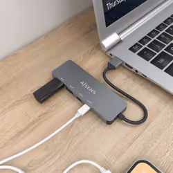 AISENS A106-0696 hub di interfaccia USB 3.2 Gen 2 (3.1 Gen 2) Type-A 10000 Mbit/s Grigio - Vista aggiuntiva 4
