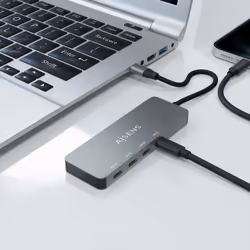AISENS A109-0695 hub di interfaccia USB 3.2 Gen 2 (3.1 Gen 2) Type-C 10000 Mbit/s Grigio - Vista aggiuntiva 5