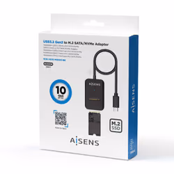 AISENS ASUC-M2D011-BK contenitore di unità di archiviazione Box esterno SSD Nero M.2 - Vista aggiuntiva 4