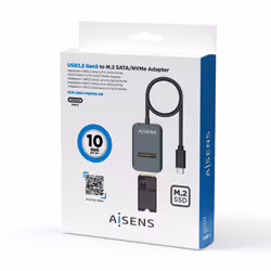 AISENS ASUC-M2D012-GR contenitore di unità di archiviazione Box esterno SSD Grigio M.2 - Vista aggiuntiva 4