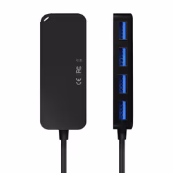 AISENS A109-0715 hub di interfaccia USB 3.2 Gen 1 (3.1 Gen 1) Type-C 5000 Mbit/s Nero